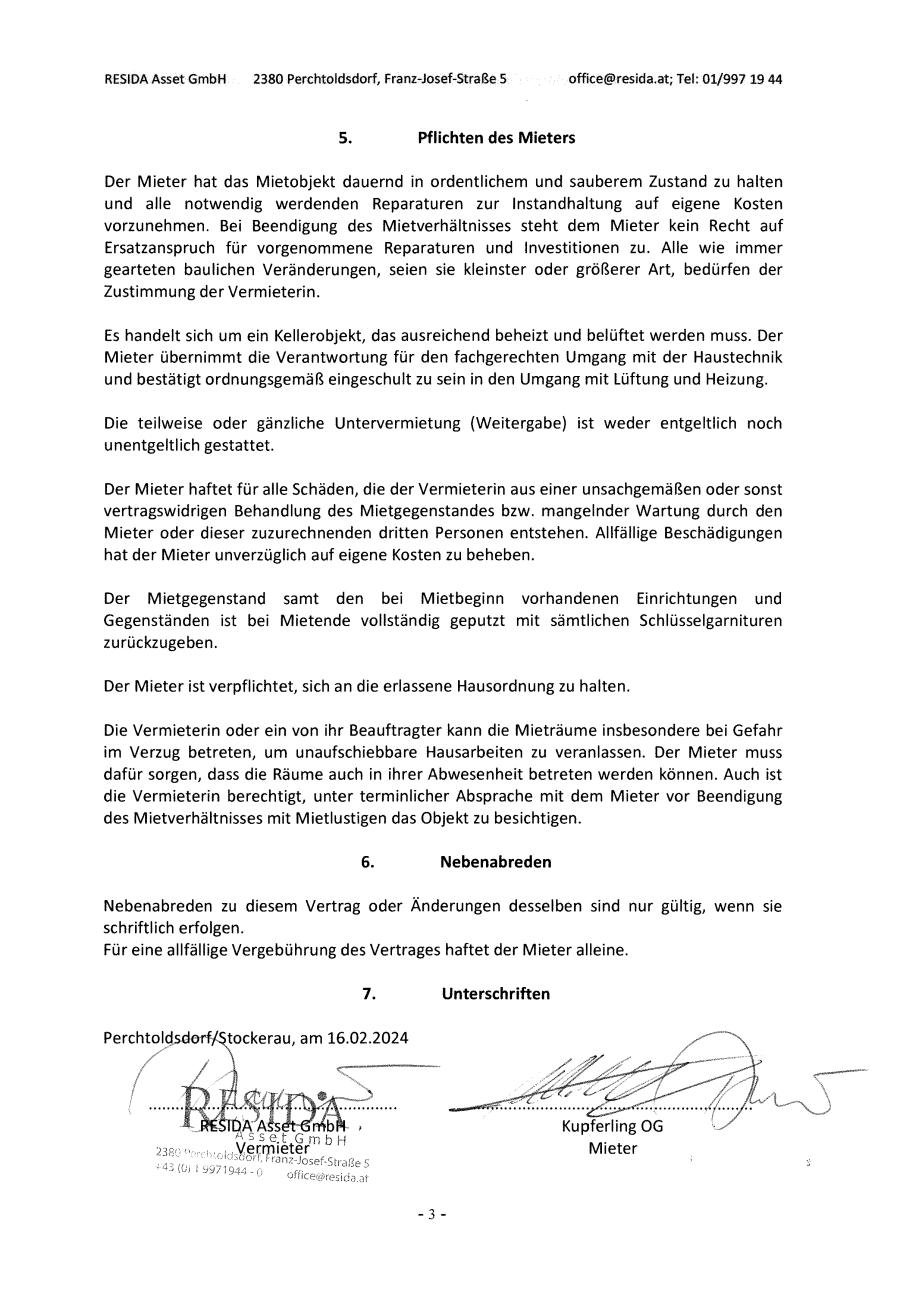 Mietvertrag Lokal – Kupferdachl Seite 3