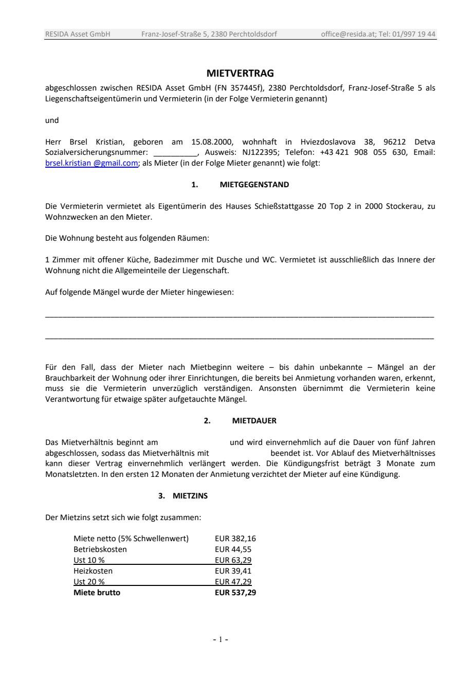 Mietvertrag Top 2 – Brsel Seite 1