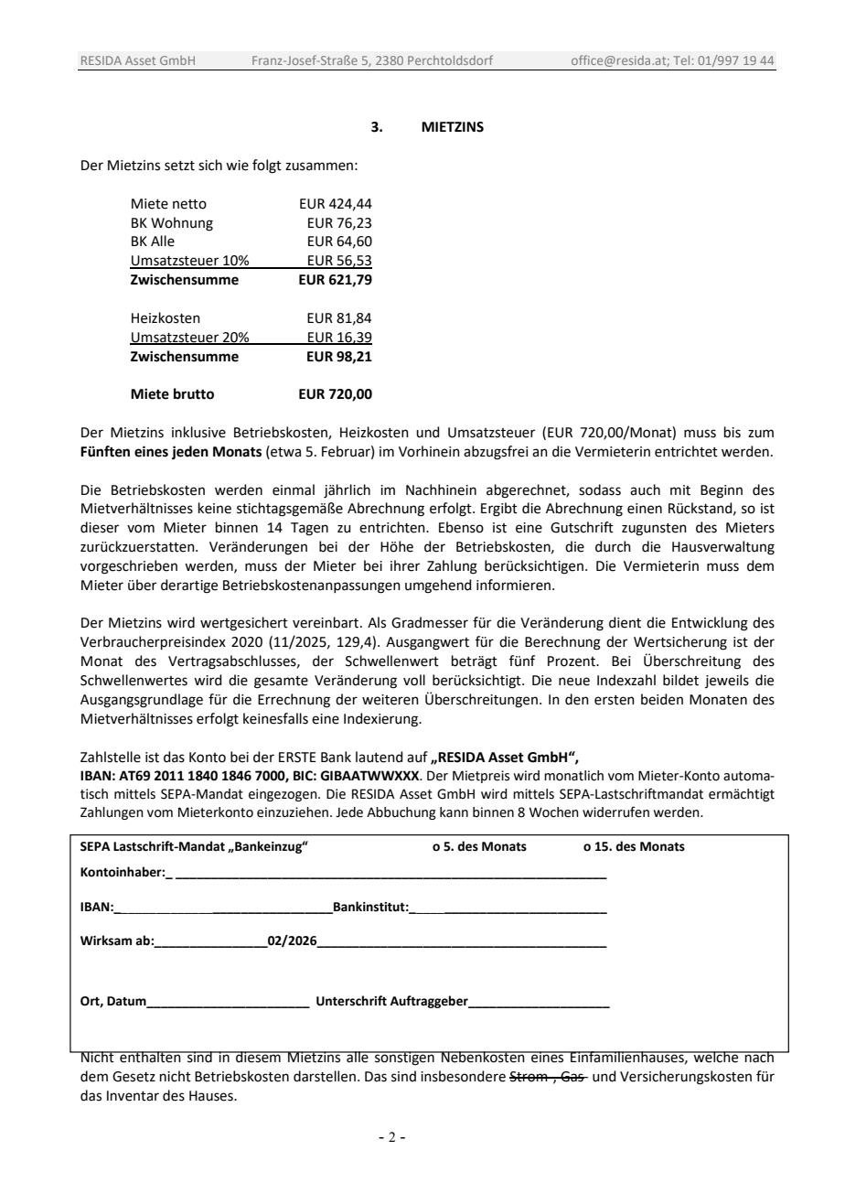 Mietvertrag Top 6 – Tahirovic Seite 2