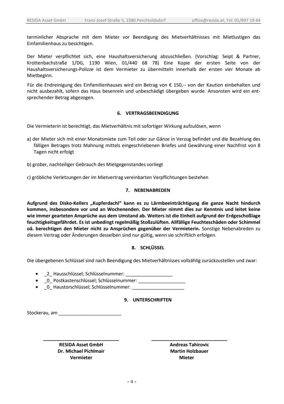 Mietvertrag Top 6 – Tahirovic Seite 4