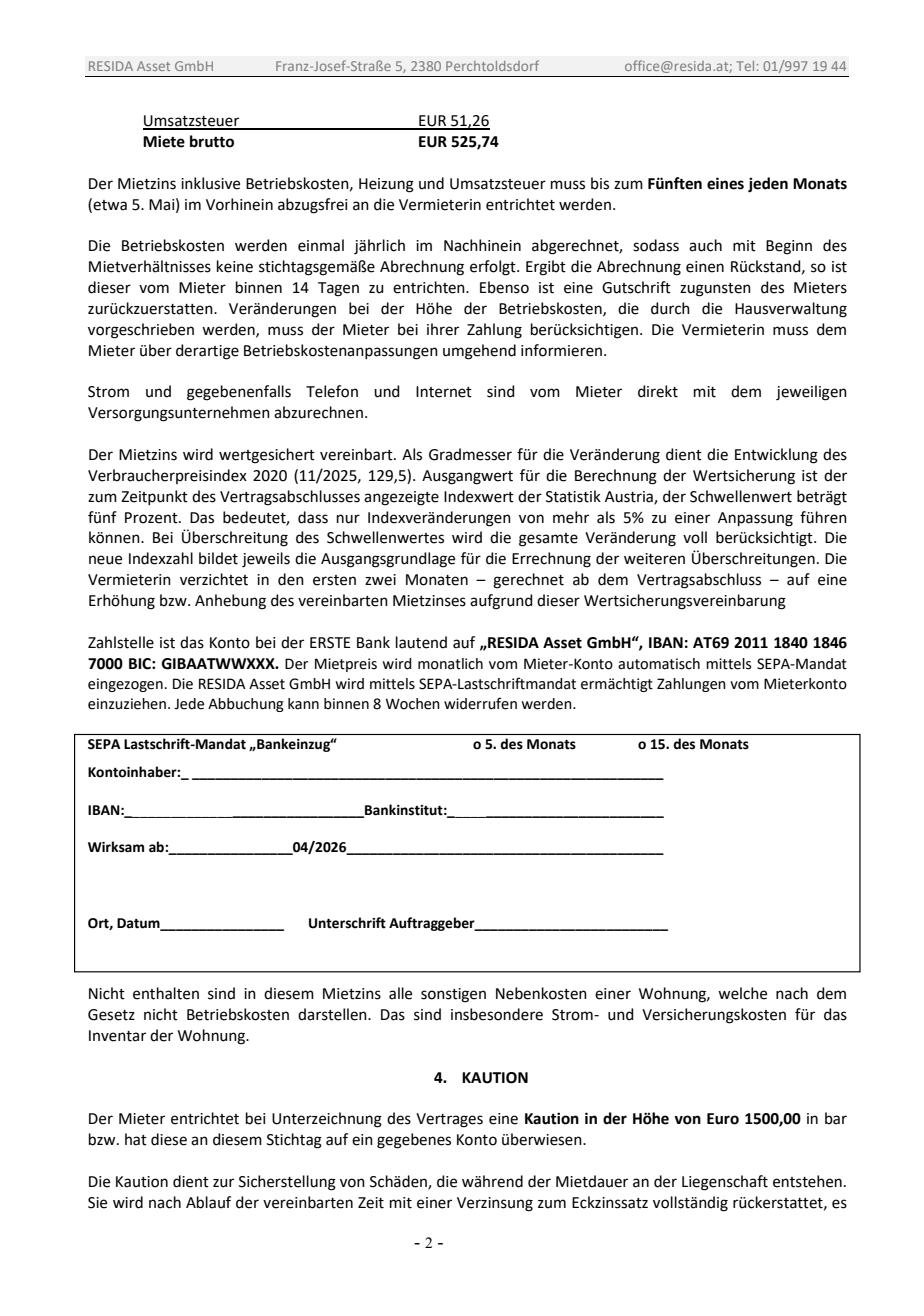 Mietvertrag Top 7 – Mayer/Ertl Seite 2