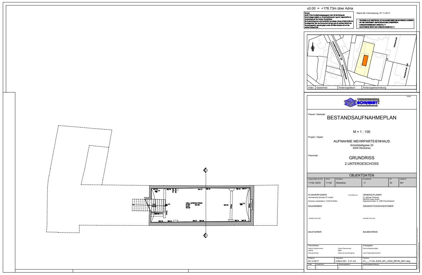 Grundriss 2. Untergeschoss Seite 1