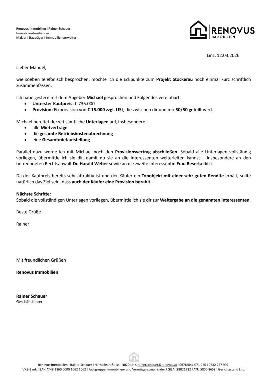 Ergänzung Mietvertrag Top 1 Seite 1